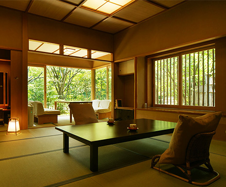 Standard rooms with bedroom and open air bath(100% free-flowing hot-spring) /1room