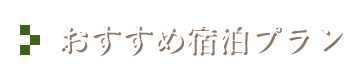 おすすめ宿泊プラン